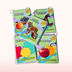 EDUKACYJNE KARTY 6m+ zestaw 5 tematów